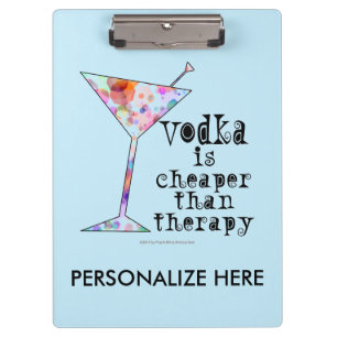 PORTE-BLOC PRESSE-PAPIER - LA VODKA EST MOINS CHÈRE QUE LA TH