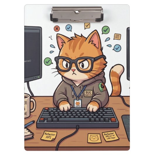 Porte-bloc Presse-papiers Chat Royal (Devant)