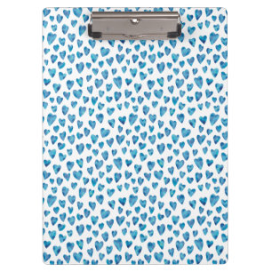 Porte-bloc Presse-papiers Cœur Bleu Mignon