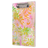 Porte-bloc Presse-papiers Fleurs Abstraites et Feuilles (Gauche)