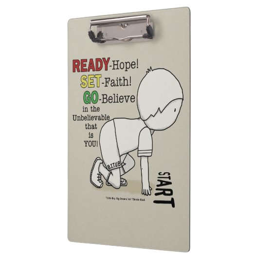 Porte-bloc Prêt, Pars, Crois-Toi ! (Gauche)