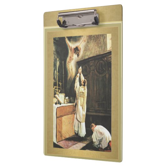 Porte-bloc Prêtre catholique offrant le porte - bloc de masse (Gauche)