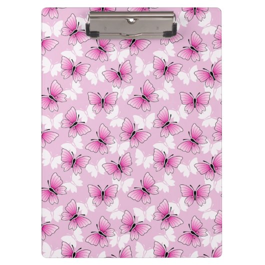 Porte-bloc Pretty Pink Butterfly Clipboard (Devant)