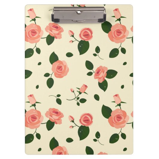 Porte-bloc Pretty Pink Roses Pastel Pink Pattern (Devant)