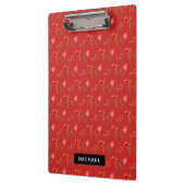 Porte-bloc Pretty Red Poppies Pattern Personalised (Gauche)