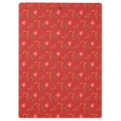 Porte-bloc Pretty Red Poppies Pattern Personalised (Dos)