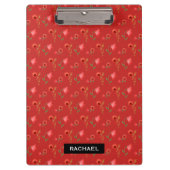 Porte-bloc Pretty Red Poppies Pattern Personalised (Devant)