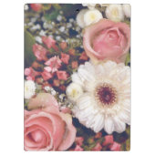 Porte-bloc Pretty Romantic Flower Bouquet Monogram (Dos)