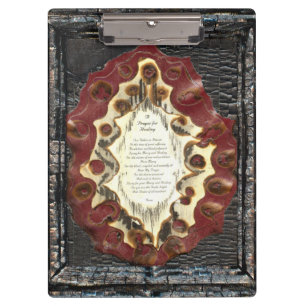 Porte-bloc Prière pour la guérison et croix de protection