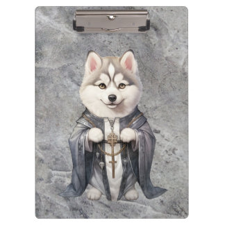 Porte-bloc Priest King Siberian Husky Dog
