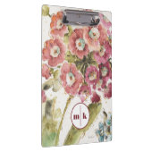 Porte-bloc Primevère rose du monogramme | (Swatch)