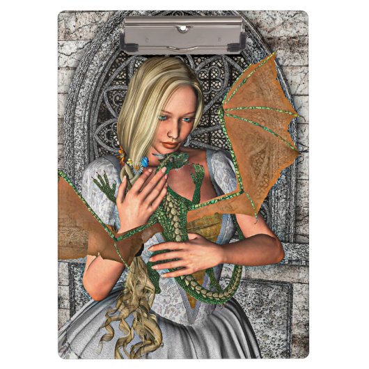 Porte-bloc Princesse et Dragon (Devant)