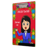 Porte-bloc Professeur d'anglais Porte - bloc personnalisé (Gauche)