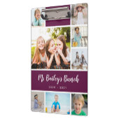 Porte-bloc Professeur de collage photo de classe personnalisé (Gauche)