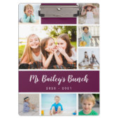 Porte-bloc Professeur de collage photo de classe personnalisé (Devant)