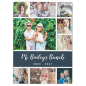 Porte-bloc Professeur de collage photo de classe personnalisé (Dos)