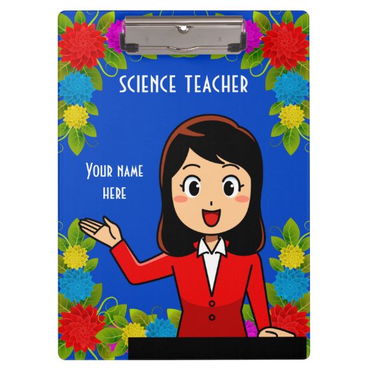 Porte-bloc Professeur de sciences Porte - bloc personnalisé (Devant)