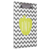 Porte-bloc Professeur gris de monogramme d'Apple de Chevron (Swatch)