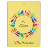 Porte-bloc Professeur Jaune Porte - bloc personnalisé (Dos)