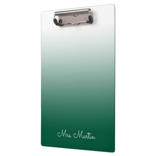 Porte-bloc Professeur personnalisé Hunter Green Gradient (Gauche)