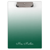 Porte-bloc Professeur personnalisé Hunter Green Gradient (Devant)