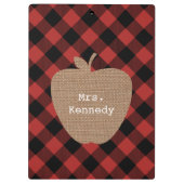 Porte-bloc Professeur personnalisé par toile de jute Apple de (Dos)