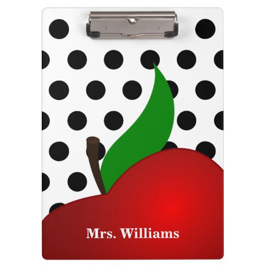 Porte-bloc Professeur rouge noir personnalisé d'Apple de (Devant)