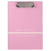 Porte-bloc Professeur Simple Professionnel Blush Pink (Devant)
