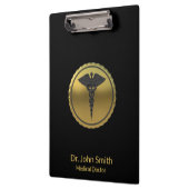 Porte-bloc Professional Medical 3D Gold Caduceus Emblem (Gauche)