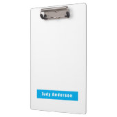 Porte-bloc Professional Plain Modern Elegant Name Blue White (Gauche)