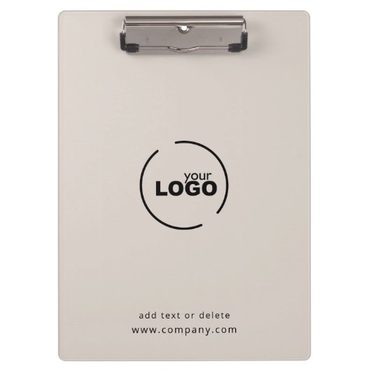 Porte-bloc Professionnel Moderne Logo d'entreprise Beige (Devant)