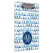 Porte-bloc Profil onduleux d'aquarelle bleue peinte à la main (Swatch)