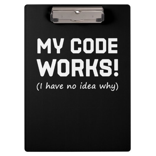 Porte-bloc Programmeur Mon code fonctionne (Devant)