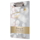 Porte-bloc Prolongements modernes de cil d'argent et d'or (Gauche)