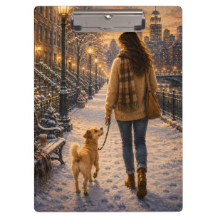Porte-bloc Promenade Cozy d'Hiver avec Mon Meilleur Ami
