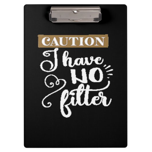 Porte-bloc prudence Je n'ai pas de filtre (Devant)