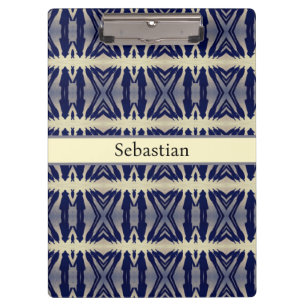 Porte-bloc Psychedelic Shadow People in Navy, coutume