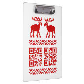 Porte-bloc Pugilant pull de Noël QR Code Bonne Année ! (Swatch)
