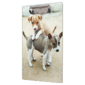 Porte-bloc Puppies mignonnes jouer sur la plage (Gauche)