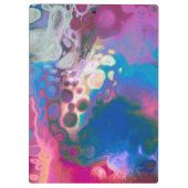 Porte-bloc Purple, bleu et rose numérique moderne Abstrait (Dos)