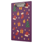 Porte-bloc Purple Christmas Pattern Aesthetic – Cute Holiday  (Gauche)