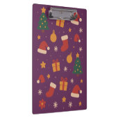Porte-bloc Purple Christmas Pattern Aesthetic – Cute Holiday  (Swatch)