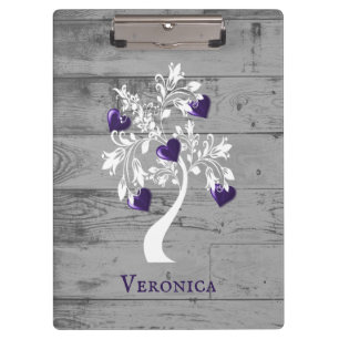 Porte-bloc Purple Tree of Hearts Porte - bloc personnalisé