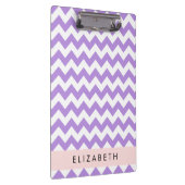 Porte-bloc Purple Zigzag, Purple Chevron, Votre Nom (Swatch)