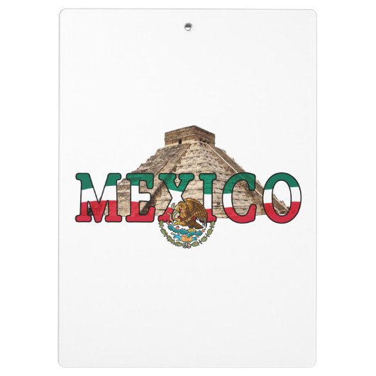 Porte-bloc Pyramides Mexicaines Et Drapeau Mexicain (Dos)