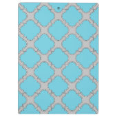 Porte-bloc Quatrefoil bleu et gris (Dos)
