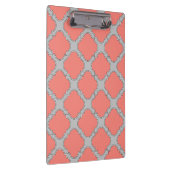 Porte-bloc Quatrefoil corail et gris (Swatch)