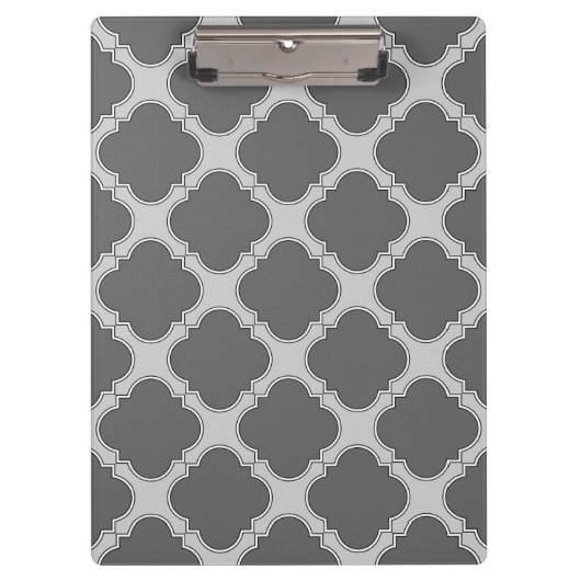Porte-bloc Quatrefoil dans les tons gris (Devant)