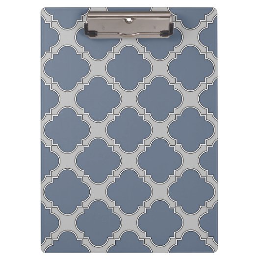 Porte-bloc Quatrefoil gris bleu (Devant)