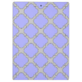 Porte-bloc Quatrefoil periwinkle et gris (Dos)
